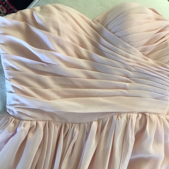 Pink Chiffon Maxi Bridesmaid Dress - Picture 3 of 4